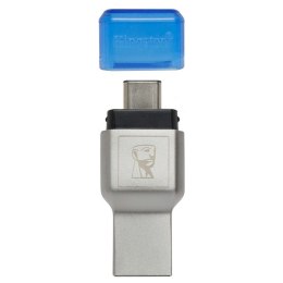 Kingston czytnik USB 3.0 (3.2 Gen 1), MobileLite Duo 3C, microSD, zewnętrzny, niebieska, złącza USB A / USB C