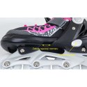 Łyżworolki - wrotki - łyżwy 4w1 ENERO PRO LED roz.M 26-29 Różowo - szare