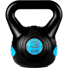 MOVIT Hantle Kettlebell - 3 kg, czarny / jasnoniebieski MOVIT