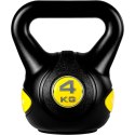 MOVIT Hantle Kettlebell - 4 kg, czarno / żółty MOVIT