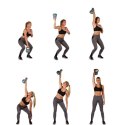 MOVIT Hantle Kettlebell - 4 kg, czarno / żółty MOVIT