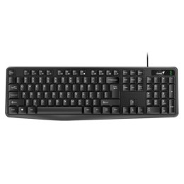 Genius KB-117, klawiatura US, klasyczna, wodoodporny rodzaj przewodowa (USB), czarna, nie