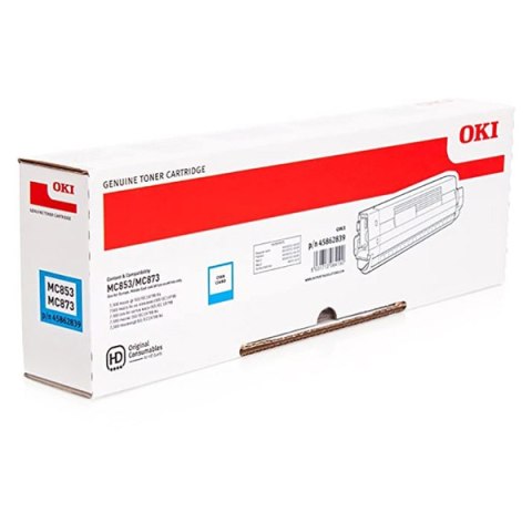 OKI oryginalny toner 45862839, cyan, 7300s, OKI MC853, MC873, O