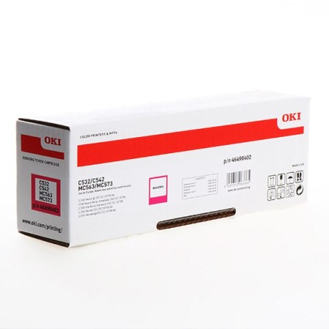 OKI oryginalny toner 46490402, magenta, 1500s, OKI C532, MC573, O