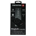 SWISSTEN, Powerbank, MagSafe compatible, Li-Pol, 5/9/12V, 5000mAh, do ładowania telefonów i innych urządzeń, 22013970, 1 złącze,