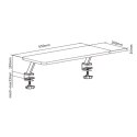 Podstawa pod monitor, mocowana do blatu biurka, czarny, metal / płyta mdf, 20 kg nośność, Powerton, ergo