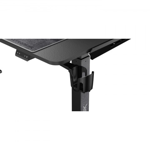 ULTRADESK Biurko dla gracza elektycznie regulowany, podświetlenie RGB, uchwyt na słuchawki i napój ULTRADESK Biurko dla gracza elektycznie regulowany, podświetlenie RGB, uchwyt na słuchawki i napój