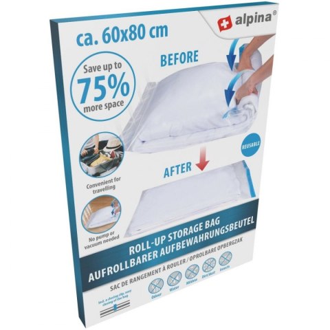 Worek torba próżniowa do przechowywania ubrań, pościeli 60x80cm ALPINA Worek torba próżniowa do przechowywania ubrań, pościeli 60x80cm ALPINA
