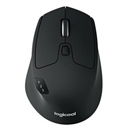 Logitech Mysz M720 Triathlon, 1000DPI, Bluetooth, optyczna, 8kl., bezprzewodowa, czarna, wbudowany akumulator, komunikacja Bluet