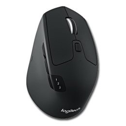 Logitech Mysz M720 Triathlon, 1000DPI, Bluetooth, optyczna, 8kl., bezprzewodowa, czarna, wbudowany akumulator, komunikacja Bluet