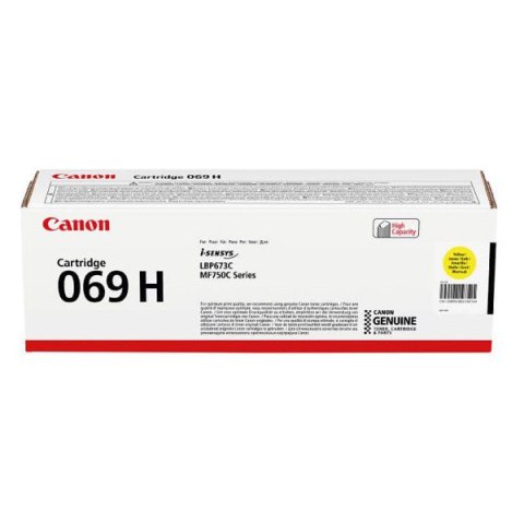 Canon oryginalny toner 069YH, yellow, 5500s, 5095C002, high capacity, Canon MF752Cdw, 754Cdw, LBP673Cdw, O