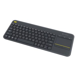 Logitech K400 Plus, klawiatura AA, US, multimedialny, 2.4 [GHz], bezprzewodowa, czarna