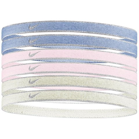 Opaski na głowę Nike 6szt Swoosh Sport metalic-fioletowa, różowa, żółta N1002008511OS Opaski na głowę Nike 6szt Swoosh Sport metalic-fioletowa, różowa, żółta N1002008511OS