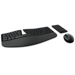 Microsoft Bluetooth Sculpt Ergonomic Desktop Wireless, Klawiatura AAA, CZ/SK, multimedialny, 2.4 [Ghz], bezprzewodowa, czarna