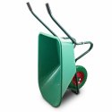 Taczka ogrodowa 100L 250kg misa PVC zielone koło PU Bituxx