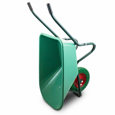 Taczka ogrodowa 100L 250kg misa PVC zielone koło PU Bituxx Taczka ogrodowa 100L 250kg misa PVC zielone koło PU Bituxx