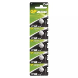 Bateria litowa, CR1220, 3V, GP, blistr, 5-pack