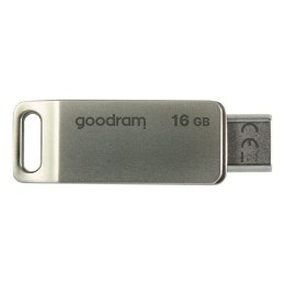 Goodram USB flash disk, USB 3.0, 16GB, ODA3, srebrny, ODA3-0160S0R11, USB A / USB C, z obrotową osłoną