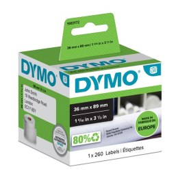 Dymo etykiety papierowe 89mm x 36mm, białe, duże, 1x260 szt., 1983172