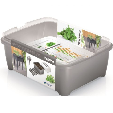 Duża szklarnia stojąca rozsadnik Respana Planter Set 4w1 SZARY KAMIEŃ Duża szklarnia stojąca rozsadnik Respana Planter Set 4w1 SZARY KAMIEŃ