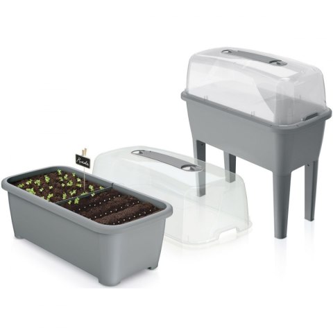 Szklarnia stokąca rozsadnik stojąca 4w1 Respana Planter Set Antracyt Szklarnia stokąca rozsadnik stojąca 4w1 Respana Planter Set Antracyt