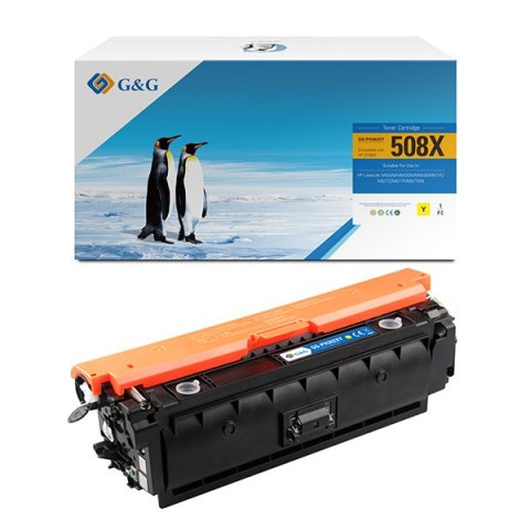 G&G kompatybilny toner z CF362X, yellow, 9500s, NT-PH362XY, HP 508X, high capacity, dla HP Color LaserJet Enterprise M552dn,M553