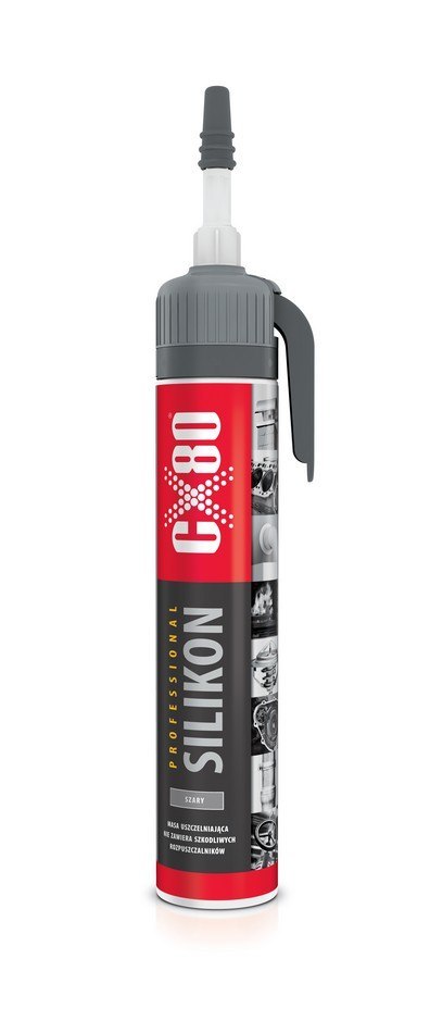 SILIKON SZARY EKOLOGICZNY PREMIUM WYSOKOTEMPERATUROWY 210G CX-80 SILIKON SZARY EKOLOGICZNY PREMIUM WYSOKOTEMPERATUROWY 210G CX-80