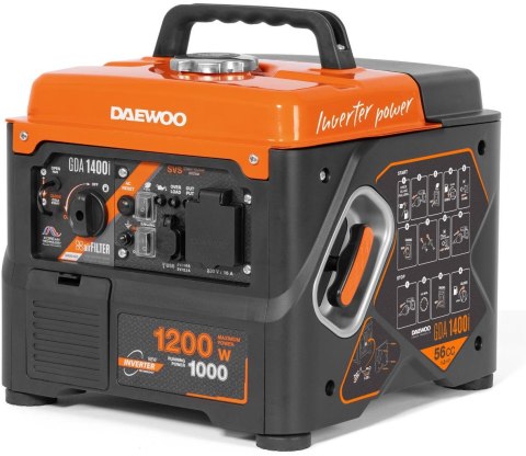 AGREGAT PRĄDOTWÓRCZY INWERTOROWY DAEWOO GDA 1400i 1.0kW DAEWOO POWER PRODUCTS