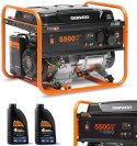 ZESTAW AGREGAT PRĄDOTWÓRCZY DAEWOO GDA 6500 5.0kW + 2x GENERATOR OIL SAE 10W-30 DWO 600 DAEWOO POWER PRODUCTS