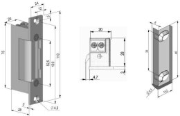 Elektrozaczep symetryczny SCOT ES-S12AC/DC PROFI SCOT