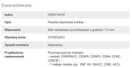 ACO CDN-P-M NT Ramka natynkowa średnia CDN z daszkiem, do CDNP5/6, CDNC/B, CDNA ACO