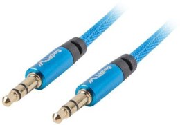 KABEL AUDIO MINIJACK 3.5MM M/M 3 PIN 1M NIEBIESKI LANBERG