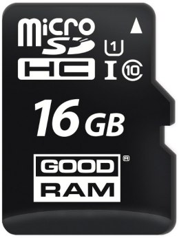 KARTA PAMIĘCI microSD GOODRAM UHS1 CL10 16GB + ADAPTER 100MB GOODRAM