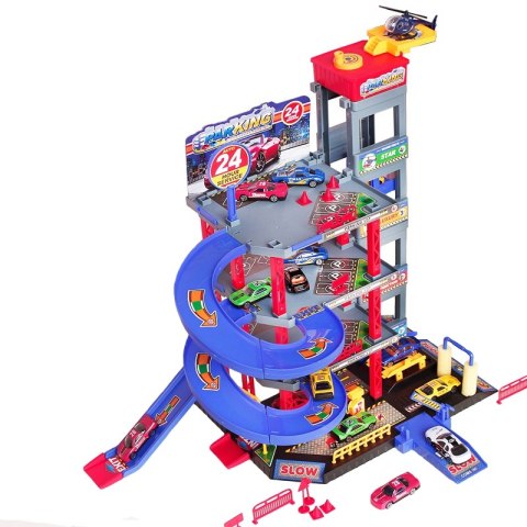 WOOPIE Wielopoziomowy Parking Garaż Myjnia Auta Helikopter + Akc. Woopie WOOPIE Wielopoziomowy Parking Garaż Myjnia Auta Helikopter + Akc. Woopie