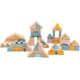 VIGA PolarB Drewniane Klocki Bloki Miejskie 50 elementów Montessori Viga Toys