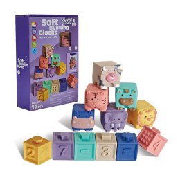 WOOPIE BABY Klocki Sensoryczne Układanka do Ściskania Dźwięk Nauka Liczenia 12 el. Woopie Baby
