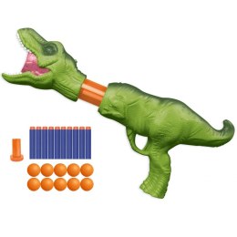 WOOPIE Pistolet na Piłki Kulki Piankowe i Strzałki Wyrzutnia Automatyczna Dinozaur 22 el. Woopie