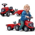 FALK Jeździk Traktorek Baby Case IH Ride-On Czerwony z Przyczepką + akc. od 12 miesięcy FALK