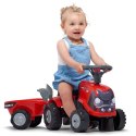 FALK Jeździk Traktorek Baby Case IH Ride-On Czerwony z Przyczepką + akc. od 12 miesięcy FALK