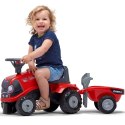FALK Jeździk Traktorek Baby Case IH Ride-On Czerwony z Przyczepką + akc. od 12 miesięcy FALK