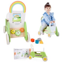 CLASSIC WORLD Drewniany Jeździk MONTESSORI Pchacz 2w1 Classic World