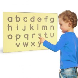 VIGA Drewniana Tablica Szablon Nauka Pisania Małe Litery Certyfikat FSC Montessori Viga Toys