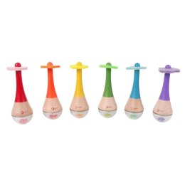 CLASSIC WORLD Grzechotka 2w1 Drewniany Instrument Tęczowy Marakas 1 szt. Classic World