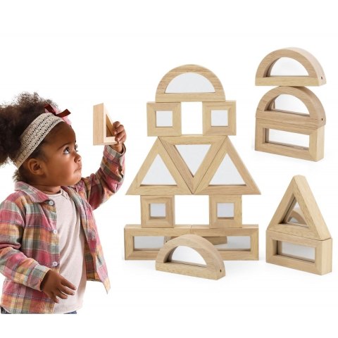 VIGA Drewniane Klocki Lustrzane układanka 16 elementów Viga Toys VIGA Drewniane Klocki Lustrzane układanka 16 elementów Viga Toys