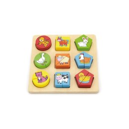VIGA Puzzle Edukacyjne Drewniane Zwierzęta Viga Toys