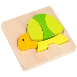 TOOKY TOY Puzzle Układanka Montessori Grube Klocki Żółw 5 el. Tooky Toy