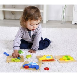 TOOKY TOY Puzzle Układanka Montessori Grube Klocki Żółw 5 el. Tooky Toy