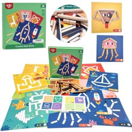 TOOKY TOY Układanka Gra Logiczna Łamigłówki Klocki Magnetyczne dla Dzieci 49 el. Tooky Toy