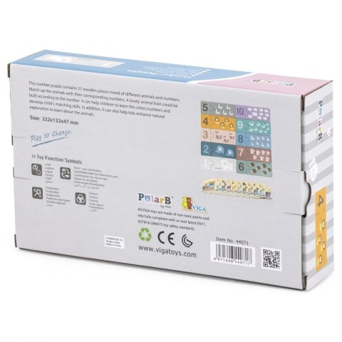 VIGA PolarB Drewniane Puzzle Numeryczne Cyferki Montessori Viga Toys VIGA PolarB Drewniane Puzzle Numeryczne Cyferki Montessori Viga Toys
