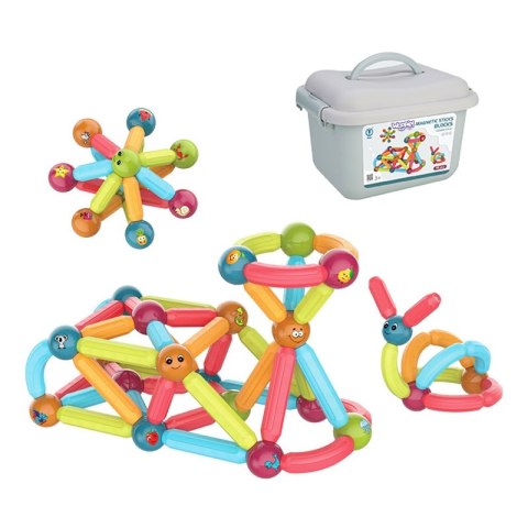 WOOPIE Magnetyczne Klocki Konstrukcyjne Edukacyjne 76 el. Woopie WOOPIE Magnetyczne Klocki Konstrukcyjne Edukacyjne 76 el. Woopie